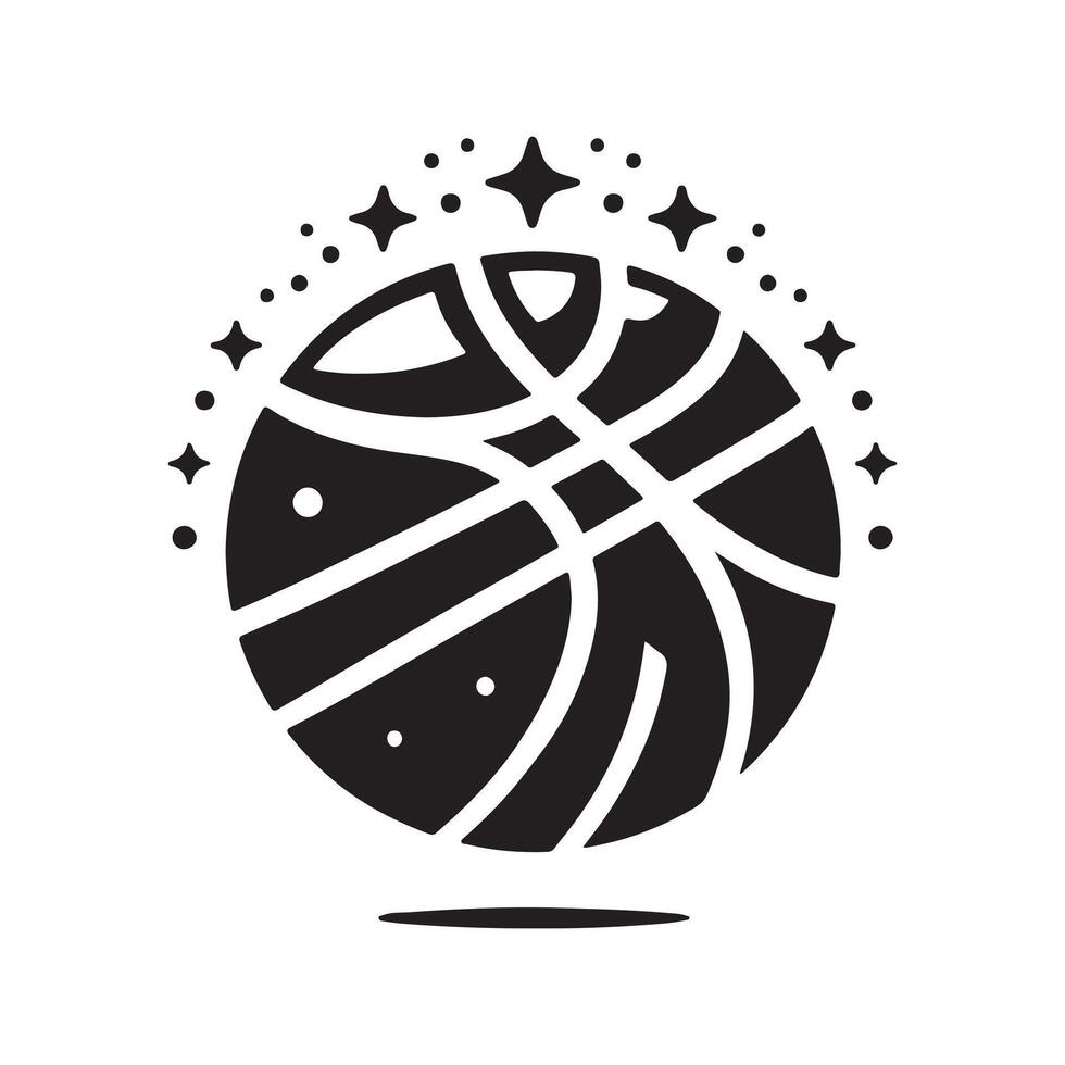 Basketball Minimalist Silhouette Artwork vector