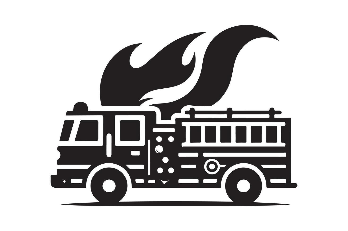 Fire Rescue Truck Shape vector