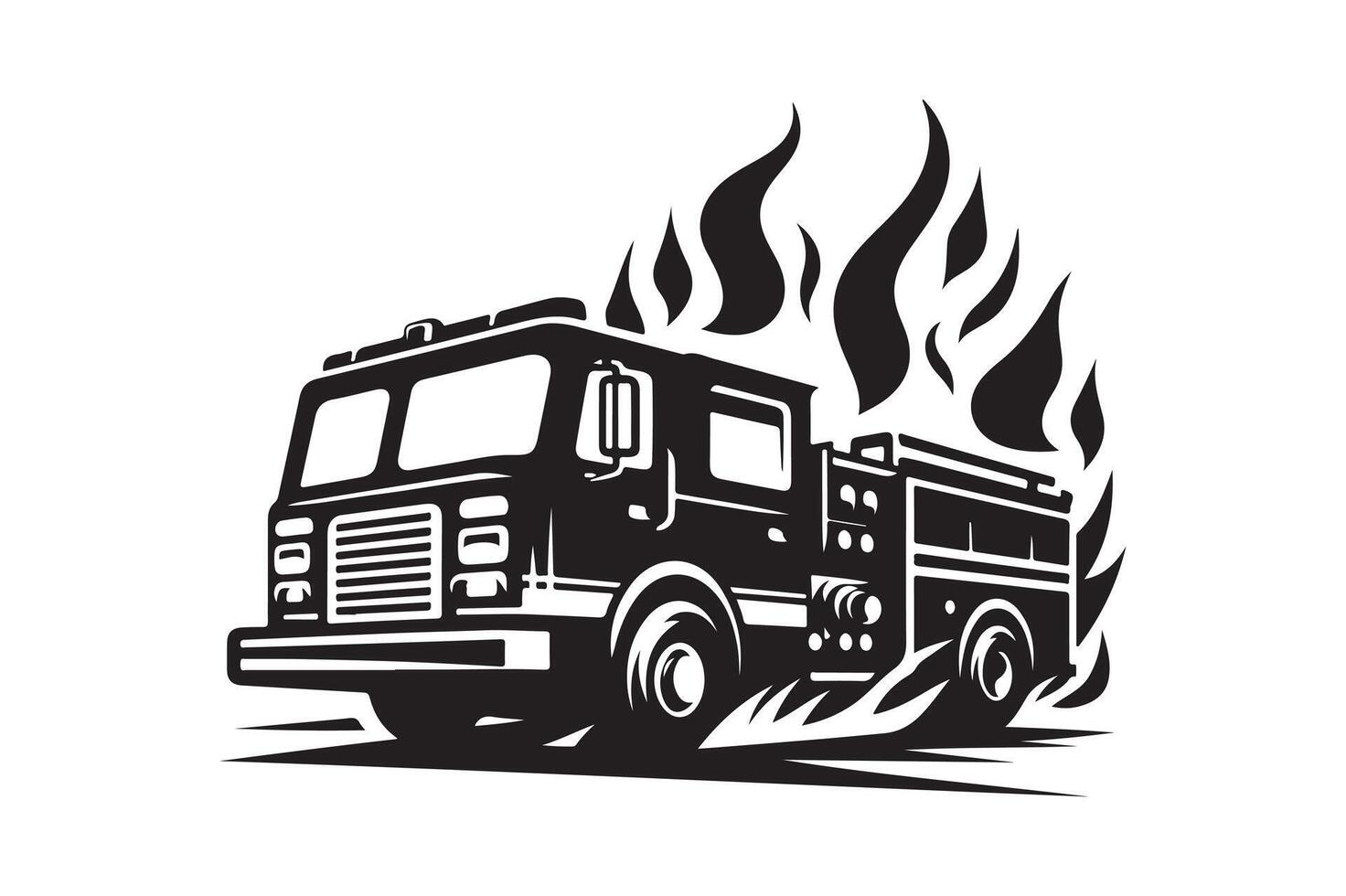 Emergency Fire Truck Graphic vector