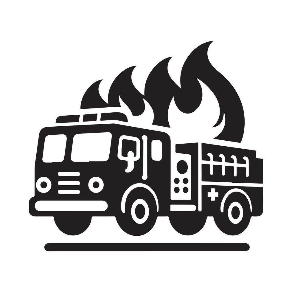 Classic Fire Truck Design vector