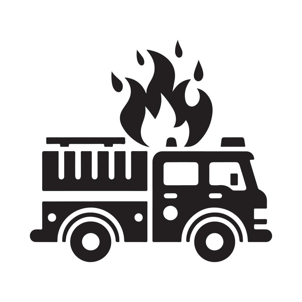 Fire Engine Vehicle Icon Design vector