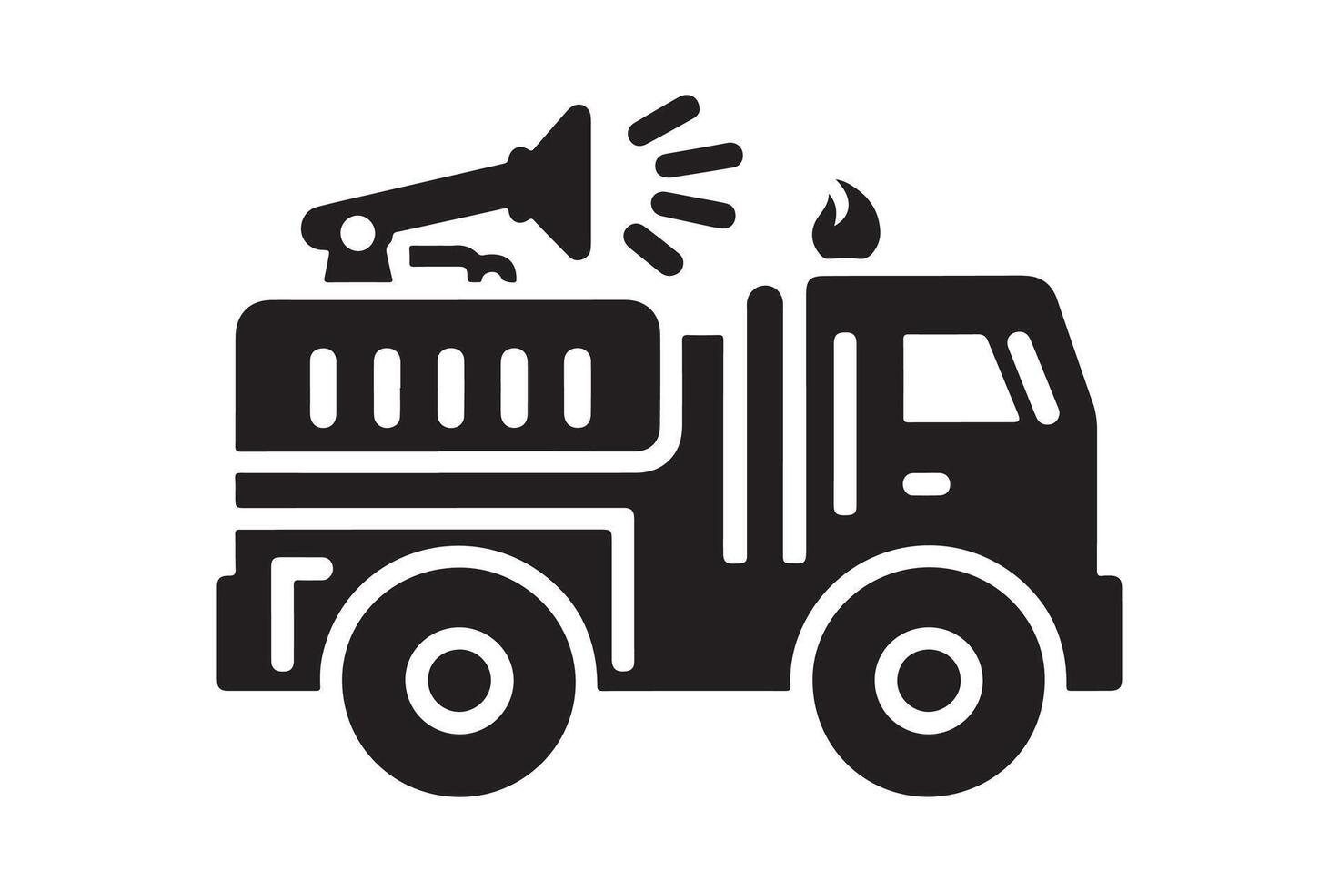 Fire Truck Transport Sketch vector