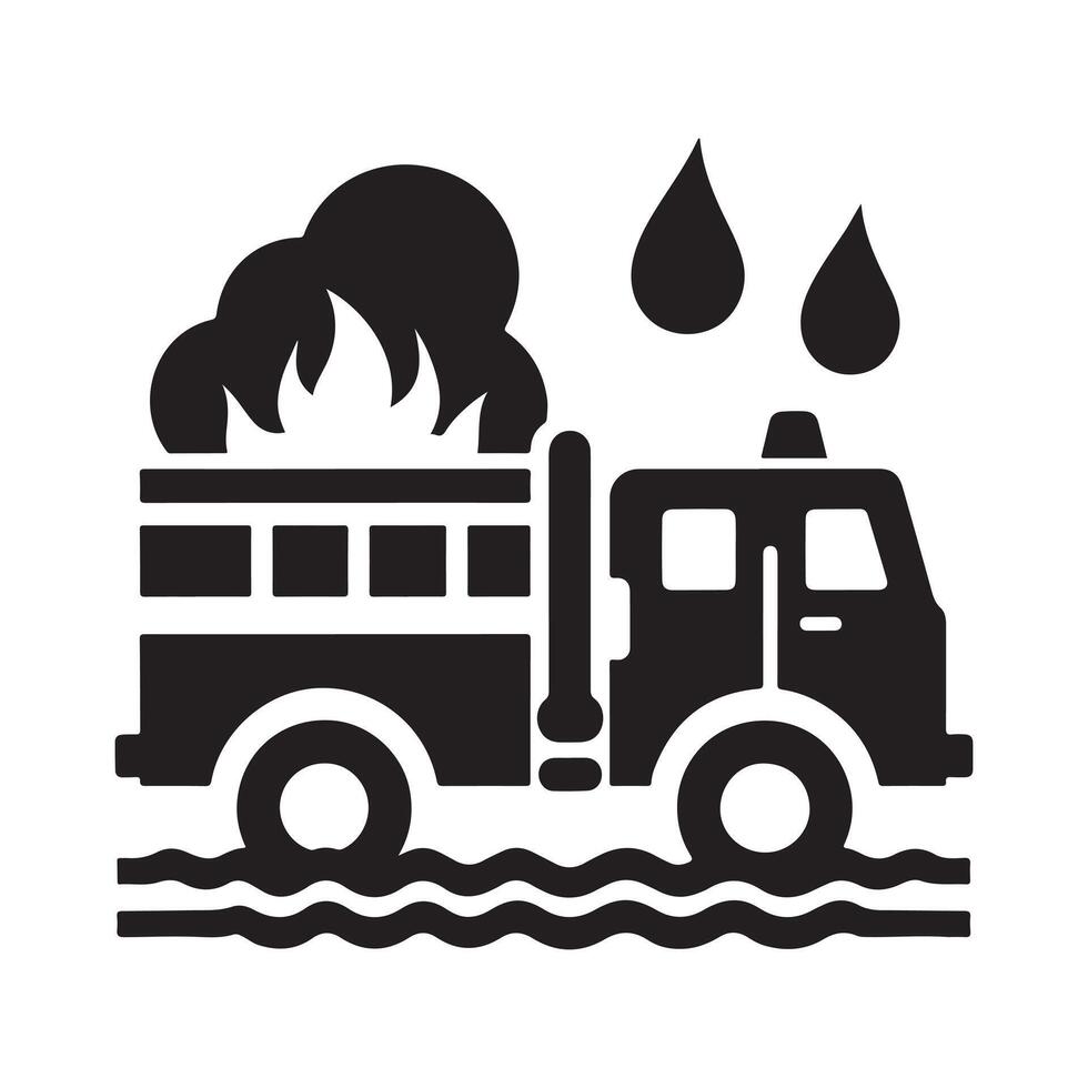 Fire Engine Graphic Art vector