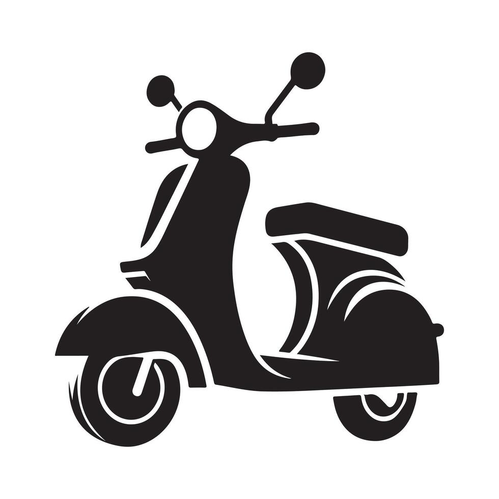 Scooter Outline Art vector