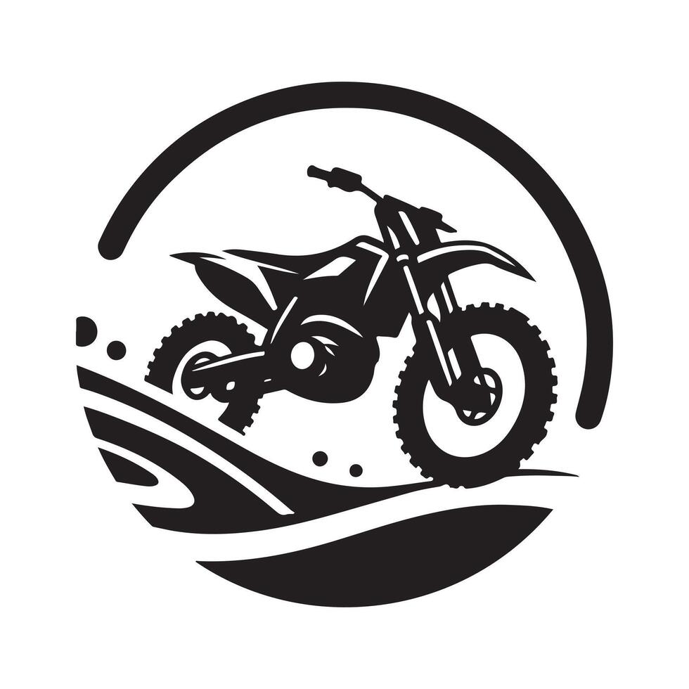 Dirt Bike Rider Silhouette Design vector