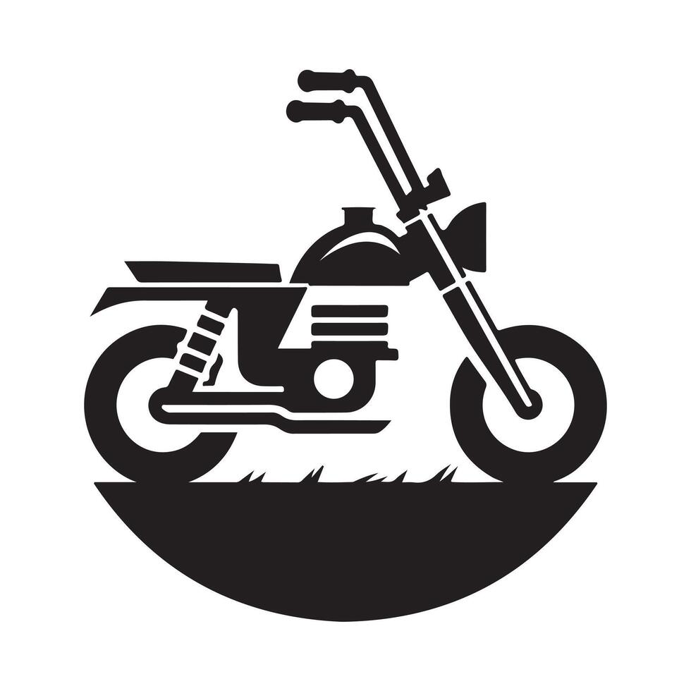 Vintage chopper silhouette vector