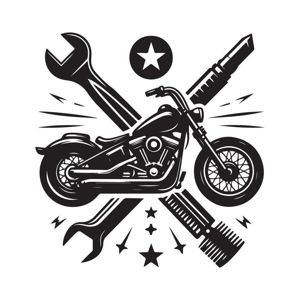 Chopper silhouette design vector