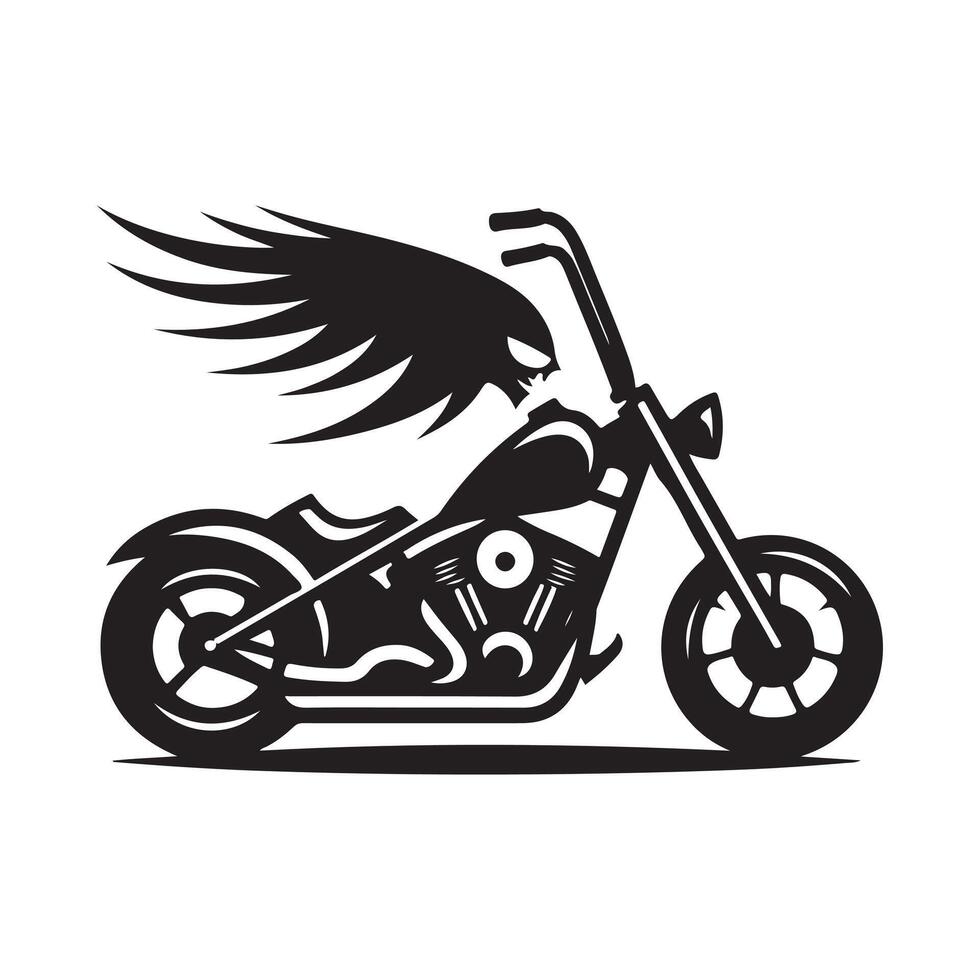 Motorcycle chopper design vector