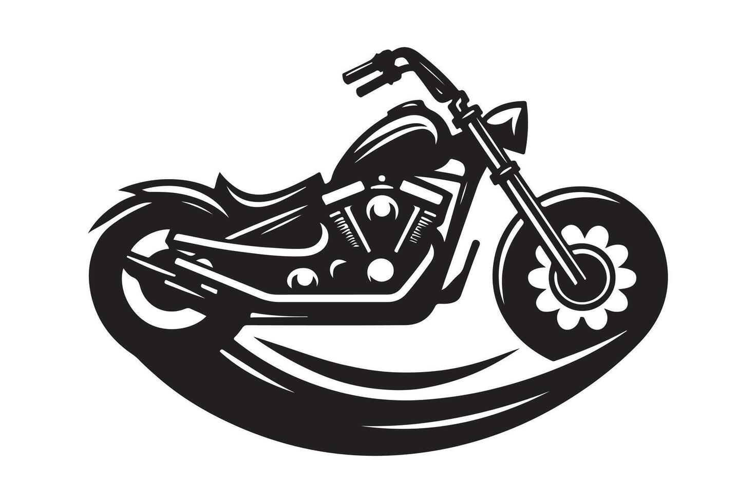 Chopper silhouette logo vector