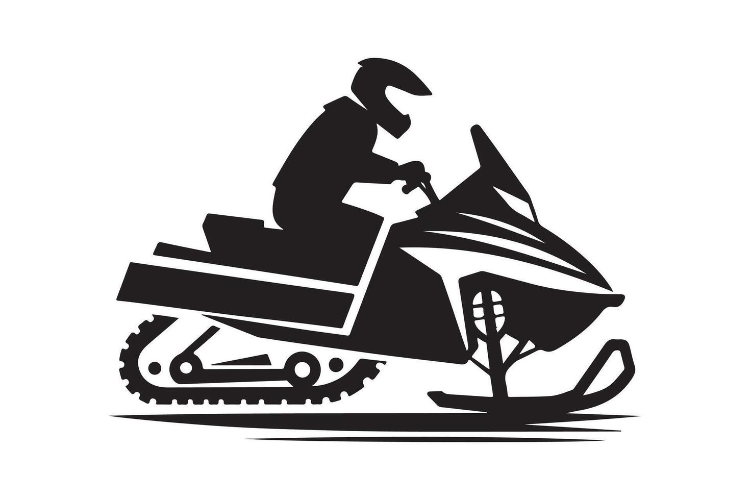 Snowmobile silhouette graphic design vector