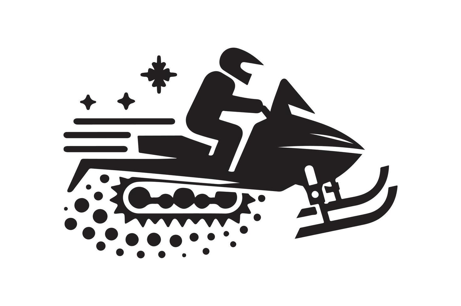 Snowmobile silhouette design vector