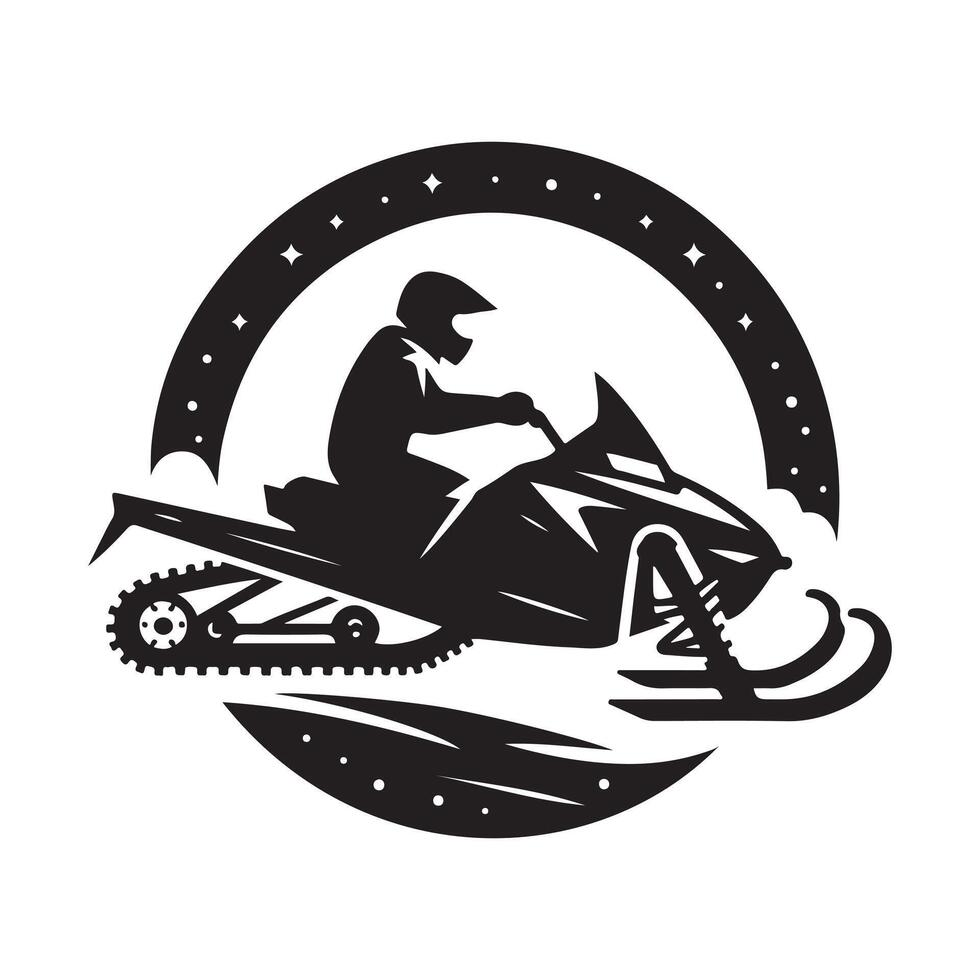 Snowmobile vehicle outline graphic vector