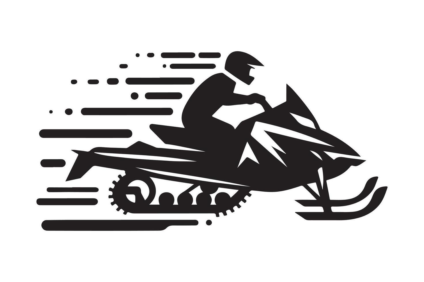 Snowmobile minimalist design vector