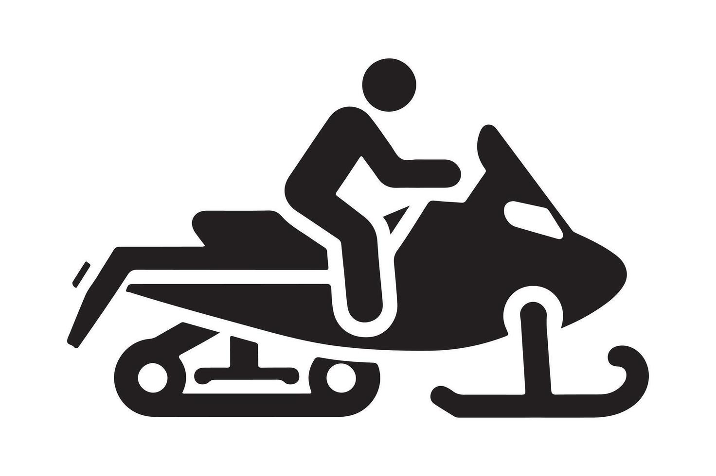 Snowmobile silhouette icon vector