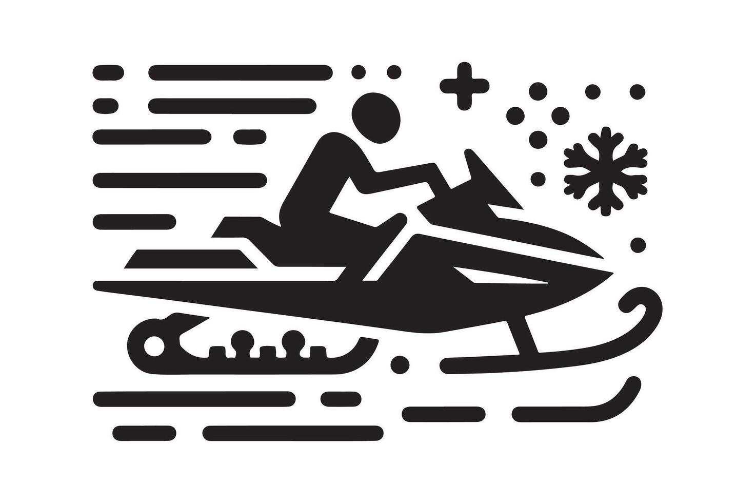 Snowmobile vehicle design vector