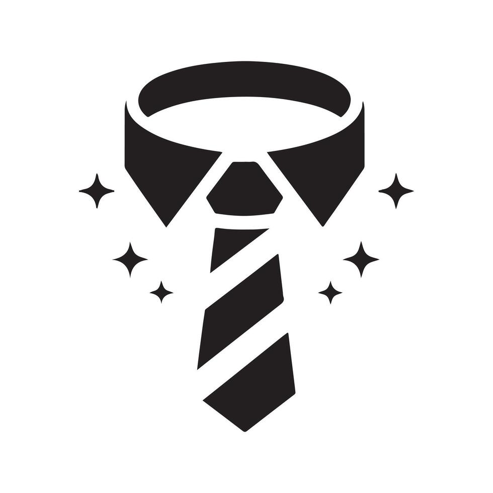 business necktie silhouette vector