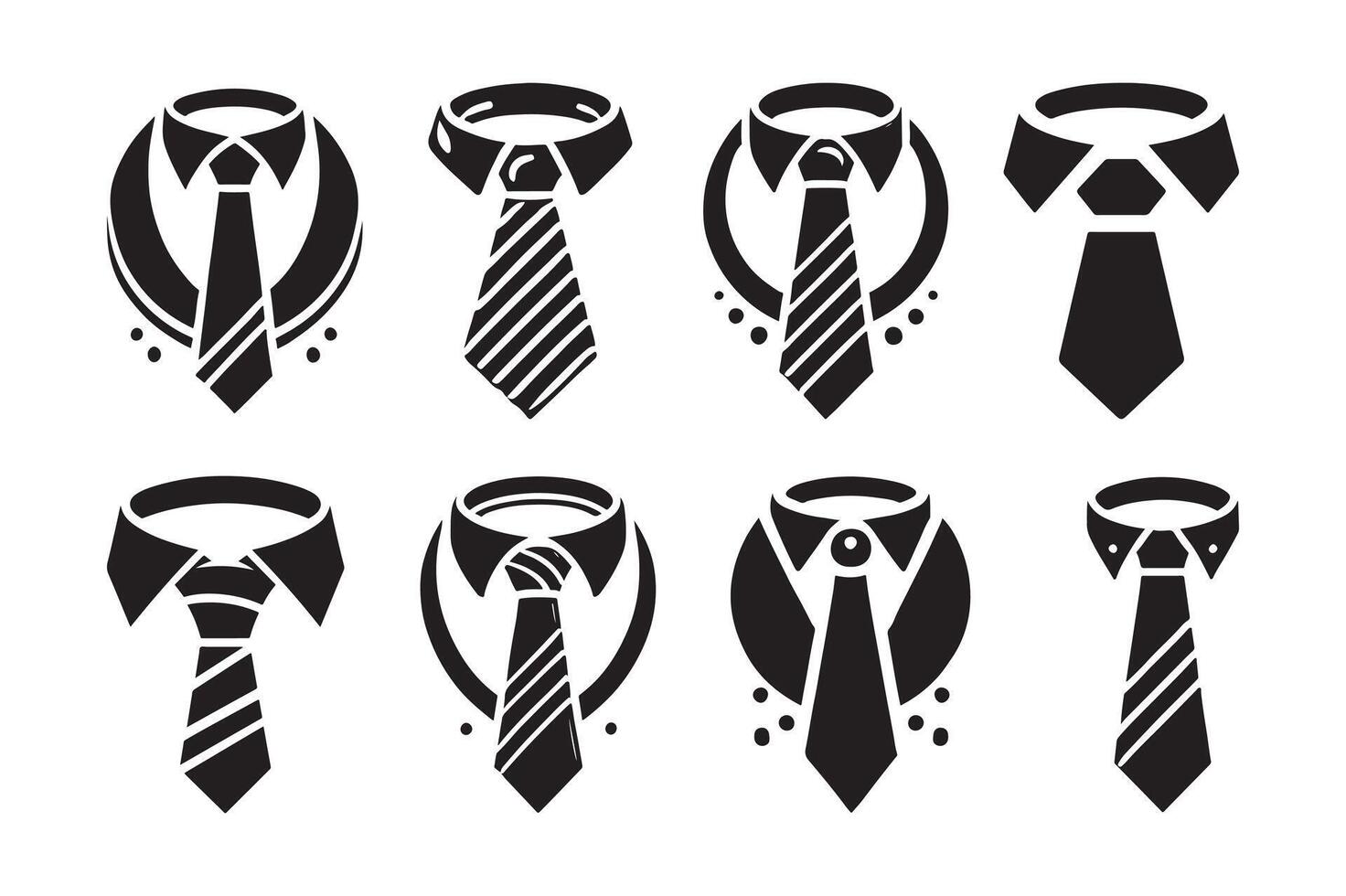 necktie silhouette images vector