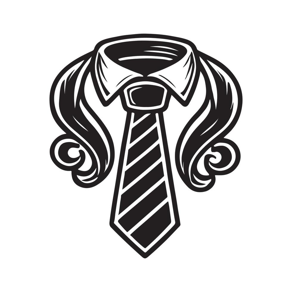 tie silhouette images vector