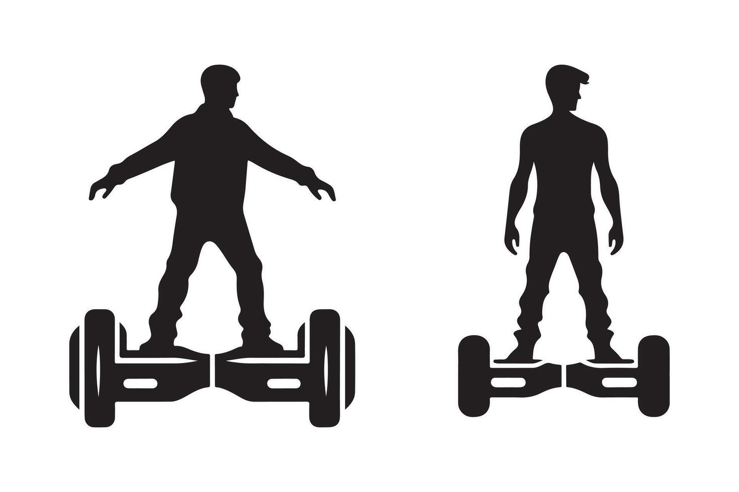 hoverboard person icon vector
