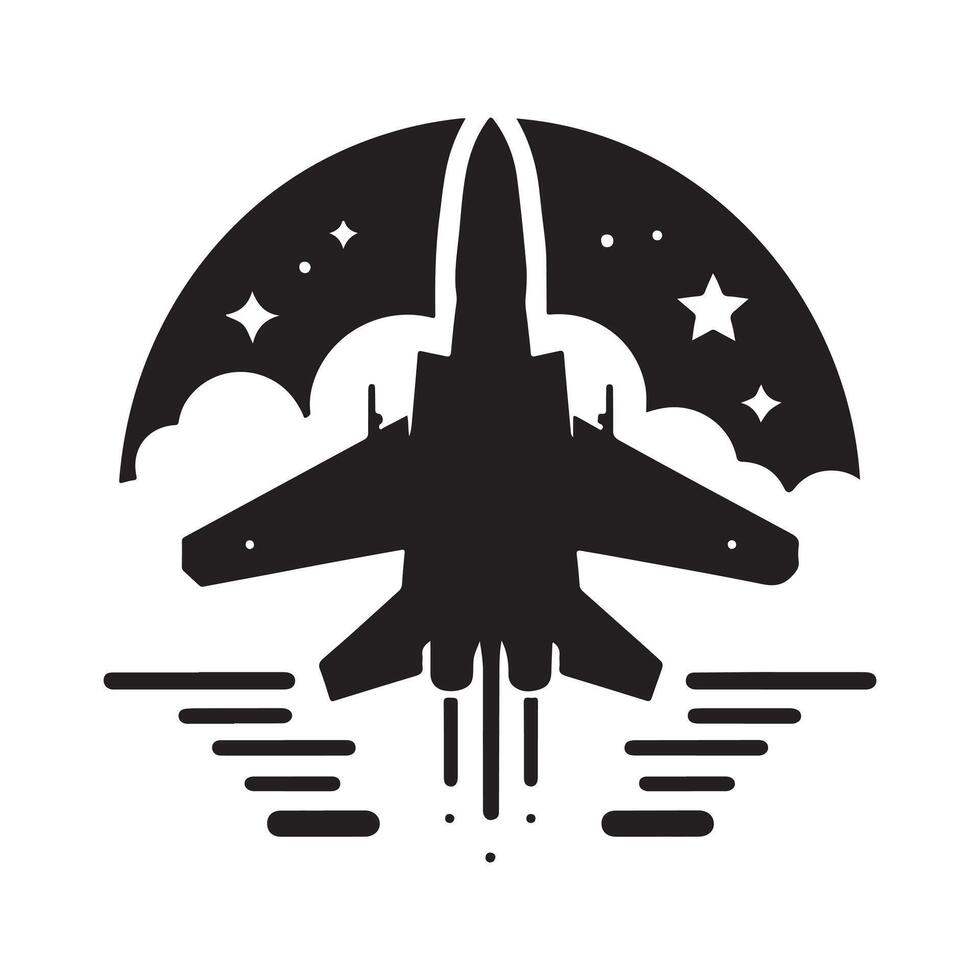 warplane silhouette design vector