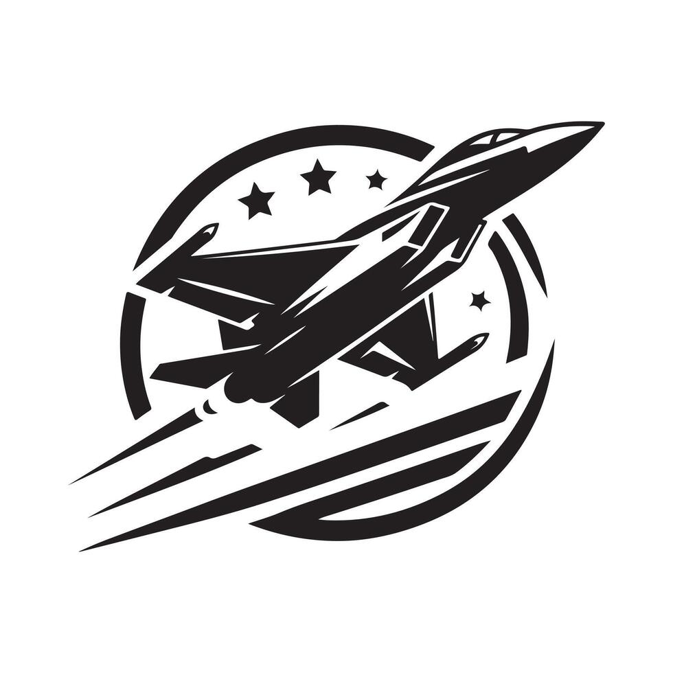 fighter jet icon vector