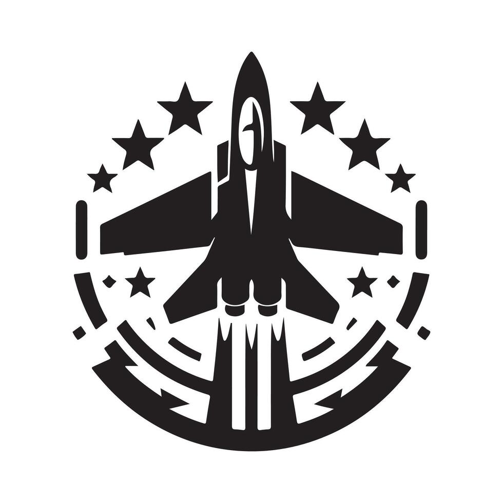 supersonic jet silhouette vector
