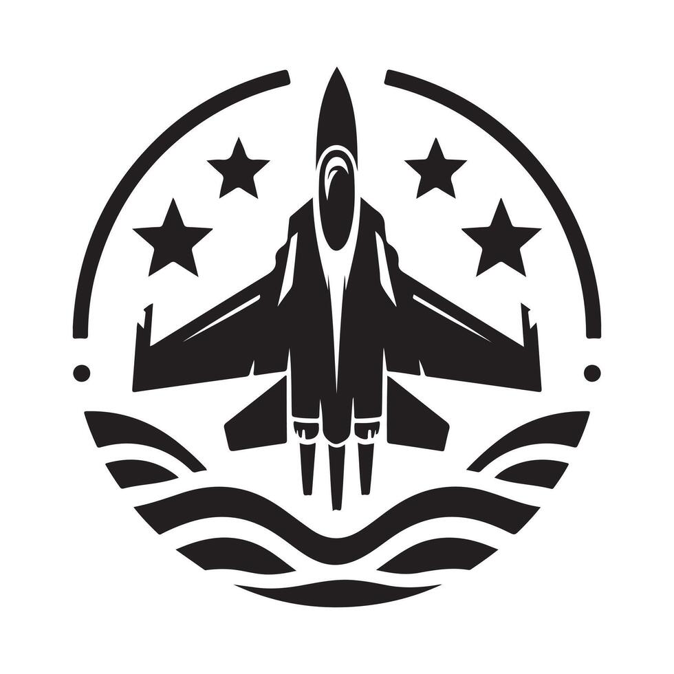 fighter jet outline vector