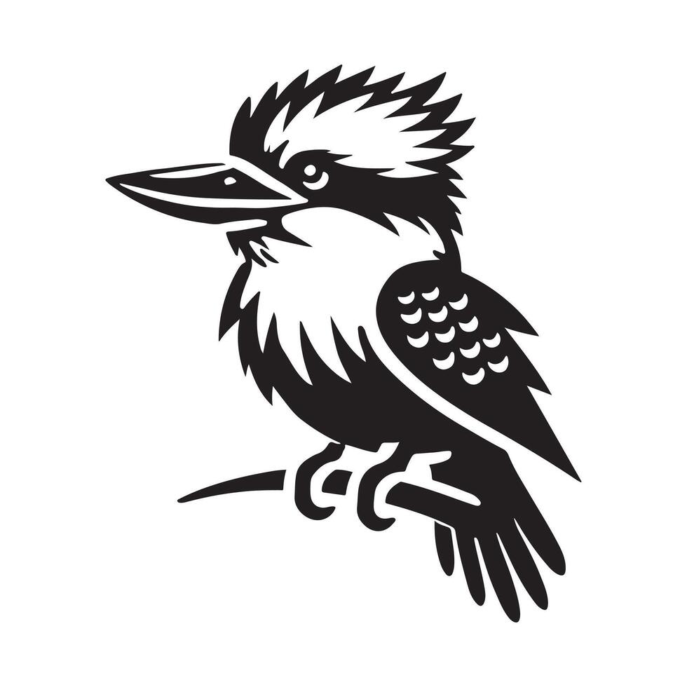 kookaburra bird logo design vector
