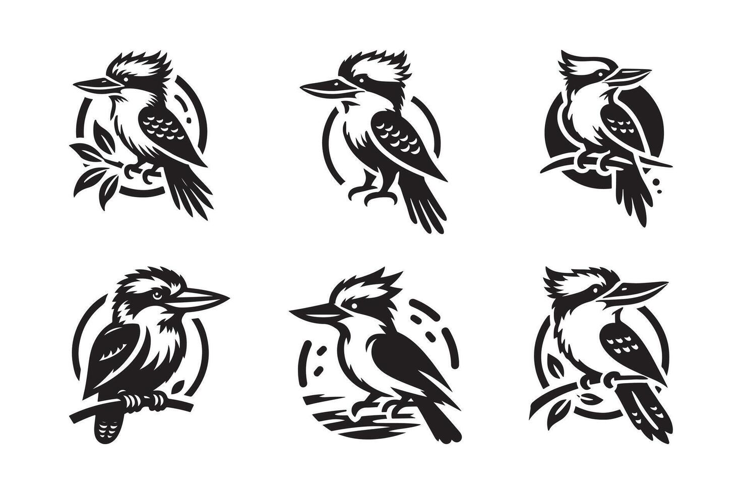 kookaburra silhouette image vector