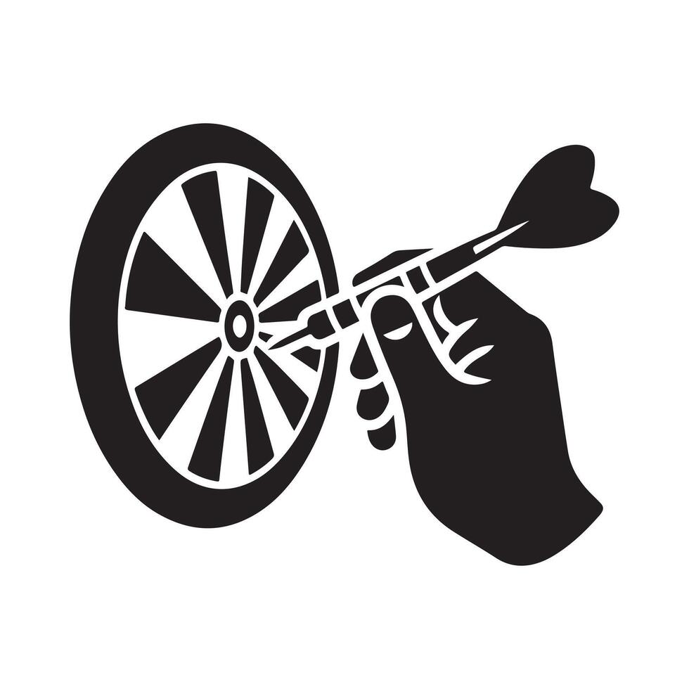 dartboard bull's eye target art vector