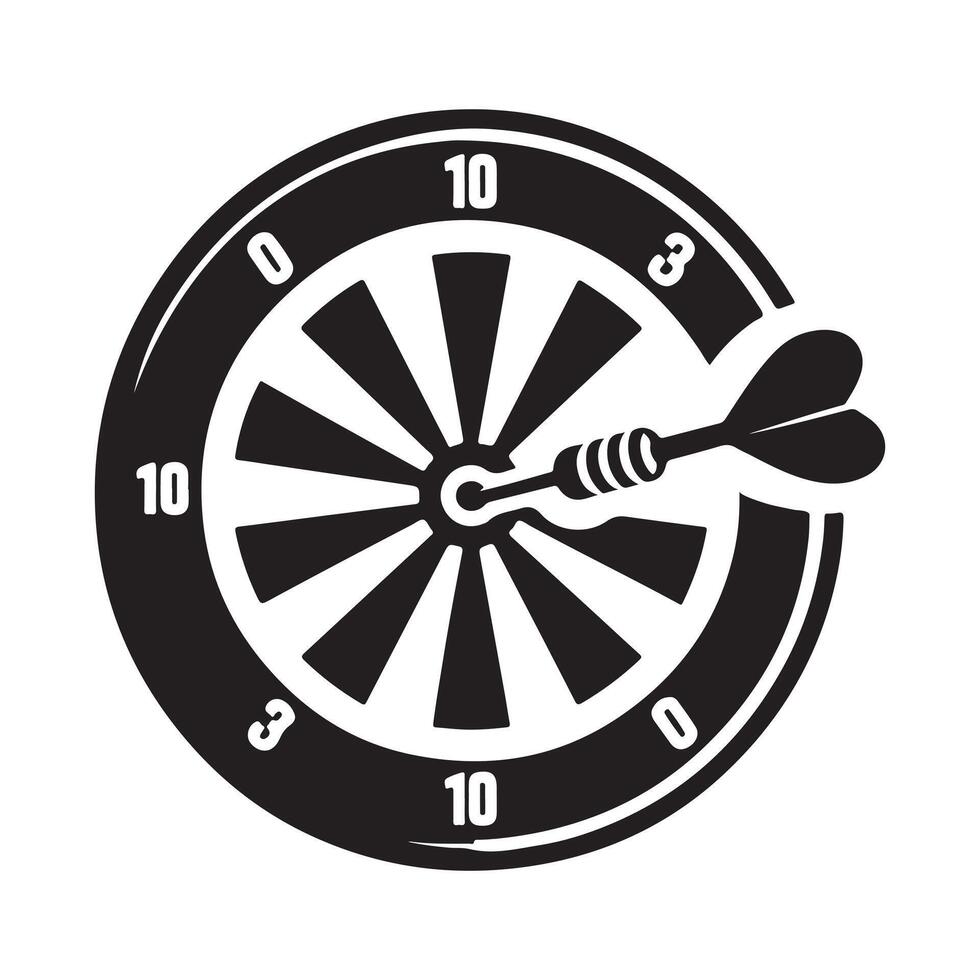 dartboard target silhouette vector