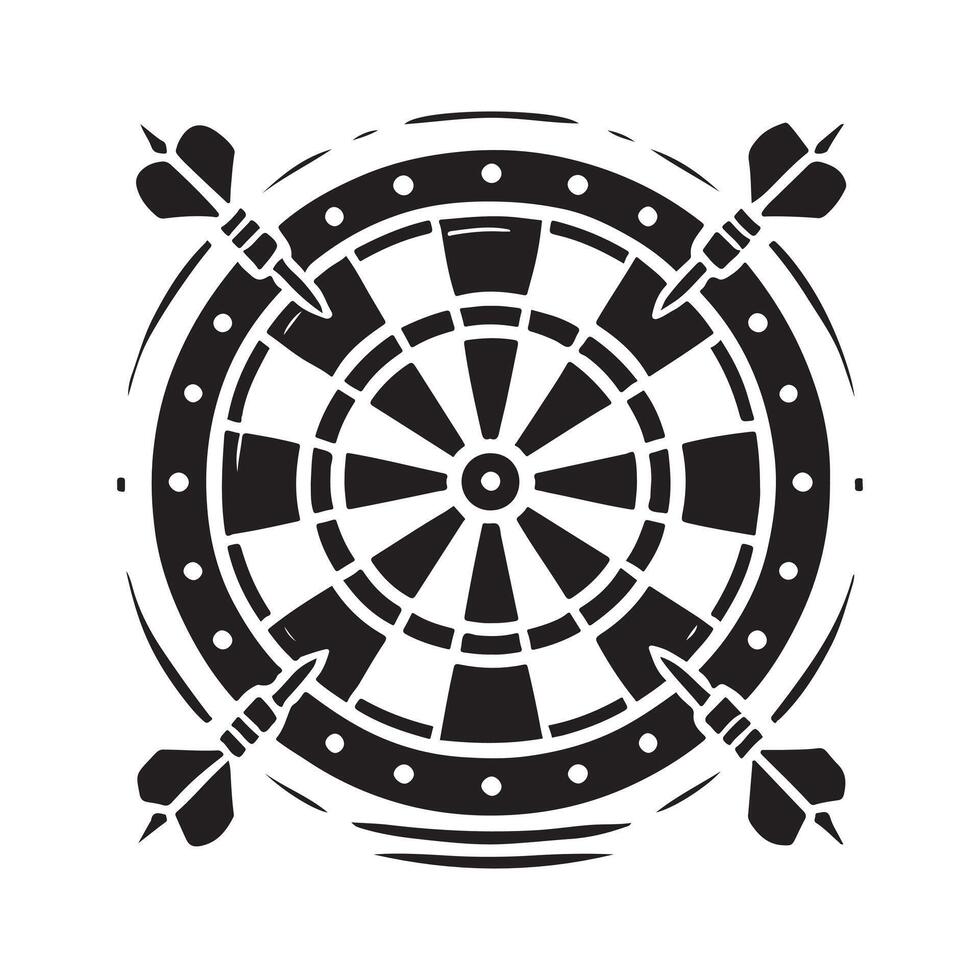 dartboard bull's eye illustration vector