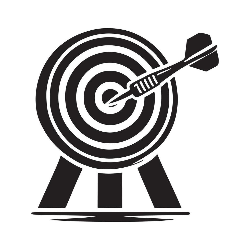 dartboard target image silhouette vector