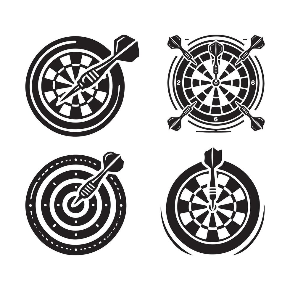 dartboard bull's eye illustration white background vector