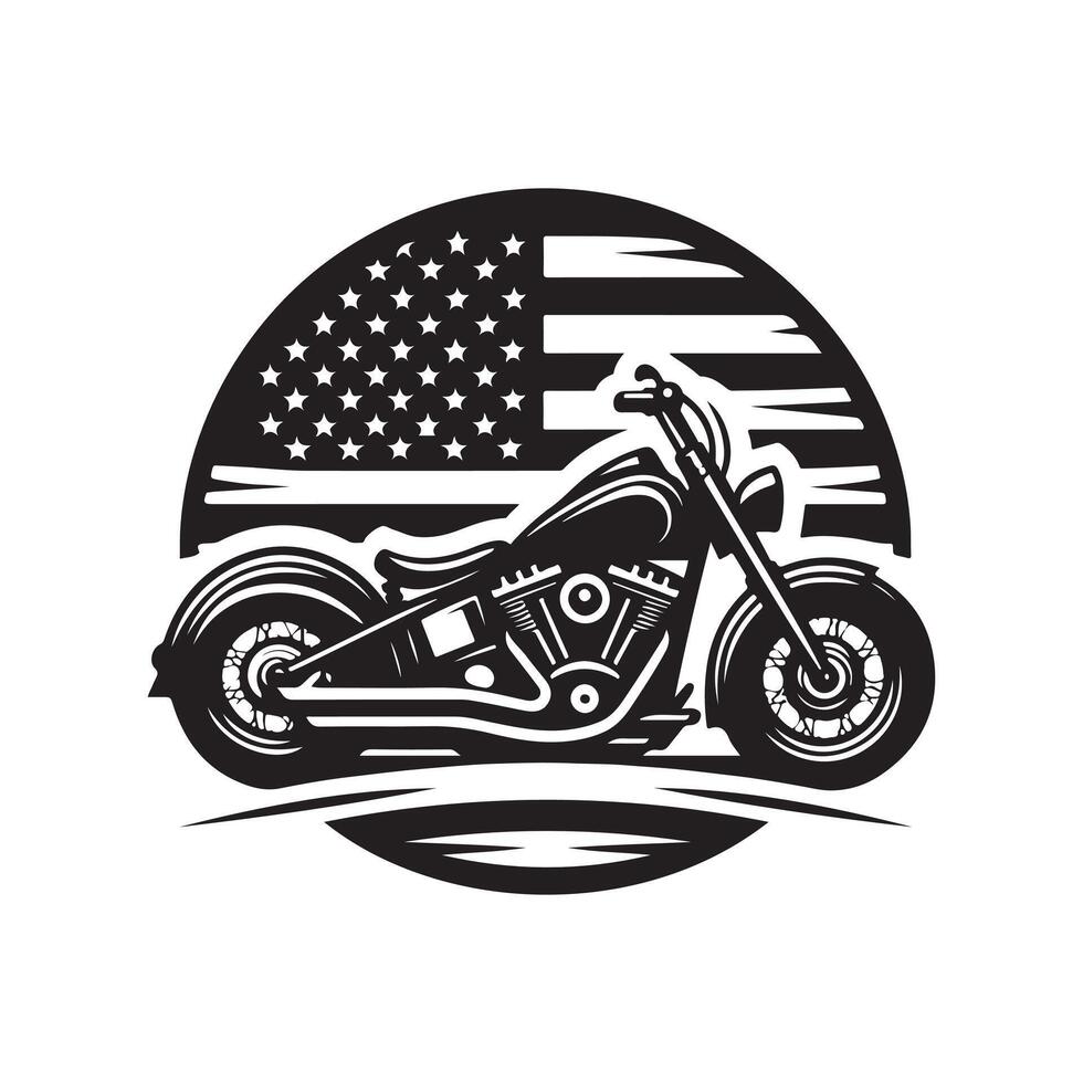 american custom silhouette vector