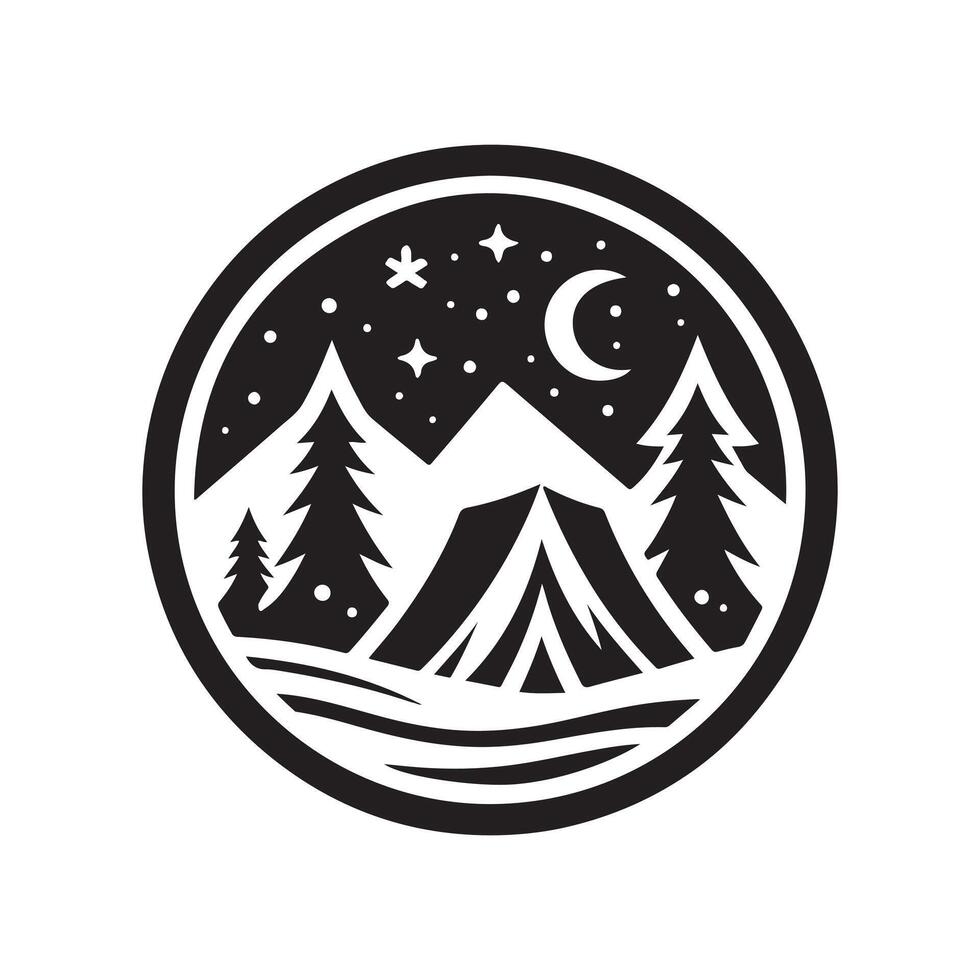 winter snow silhouette scene artwork vector