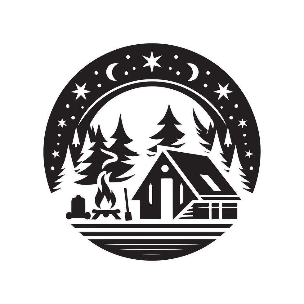 winter snow season silhouette illustration vector