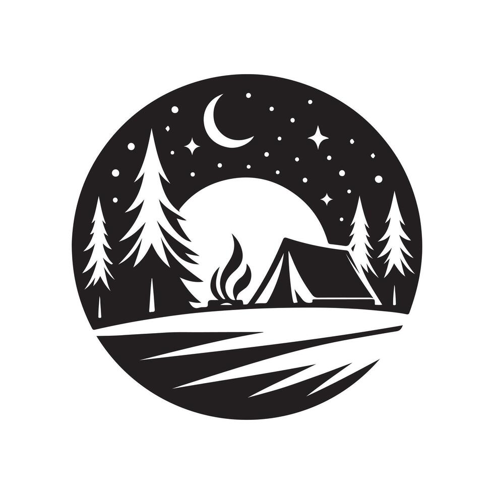 snowy winter season silhouette image vector