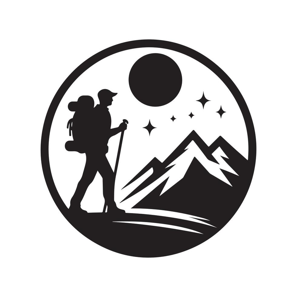 hiking vectors silhouette artwork image