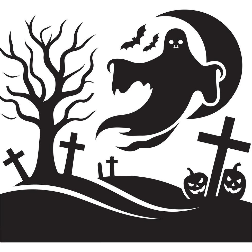 halloween haunted graphic artwork vector