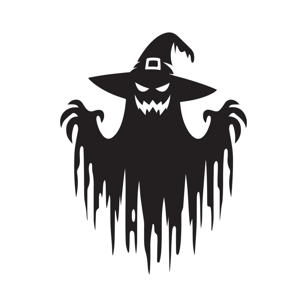 haunted silhouette halloween image vector