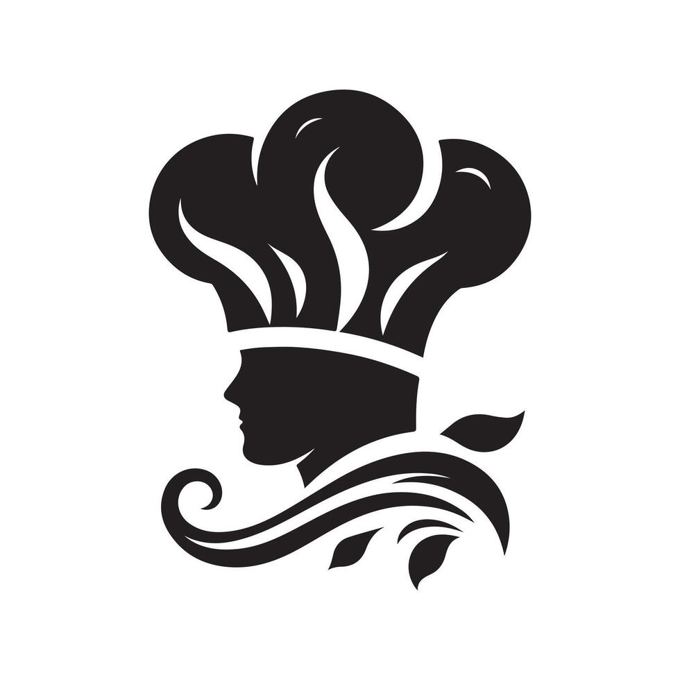Chef Hat Outline Art Graphic vector