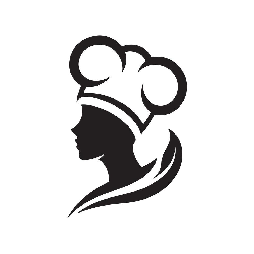 Simple Cap Chef Silhouette vector