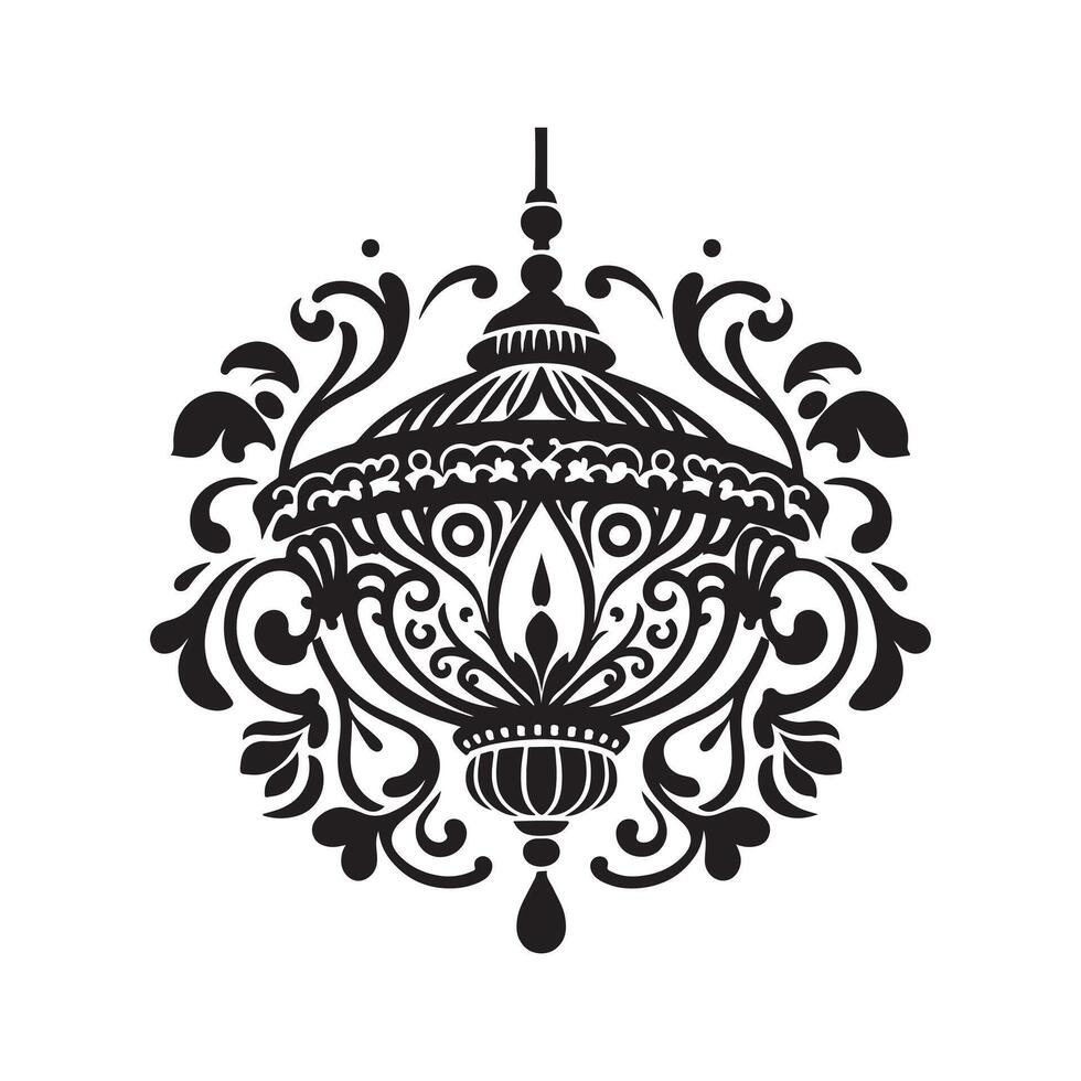 Elegant Antique Light Fixture Design vector