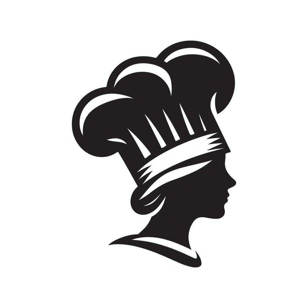 Chef Hat Minimal Icon vector