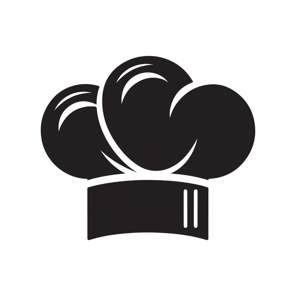 Chef Silhouette Hat Drawing vector