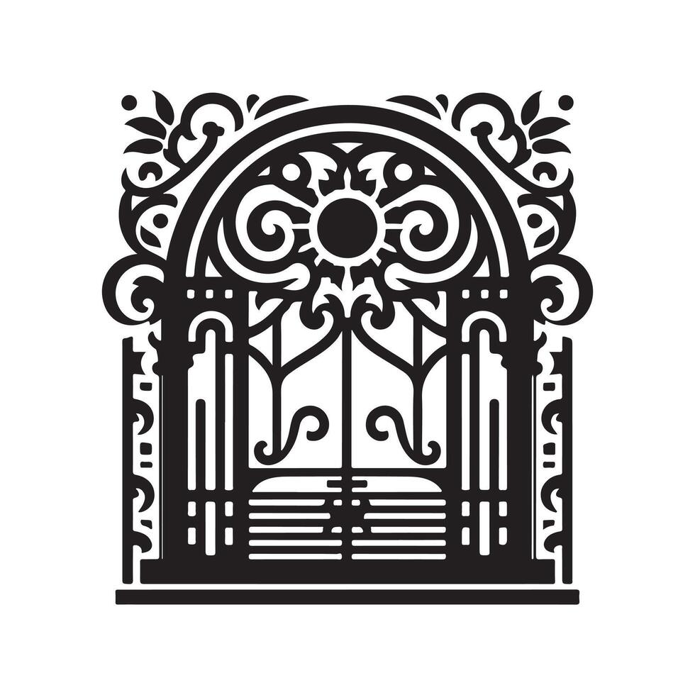 of Windoor Icon vector