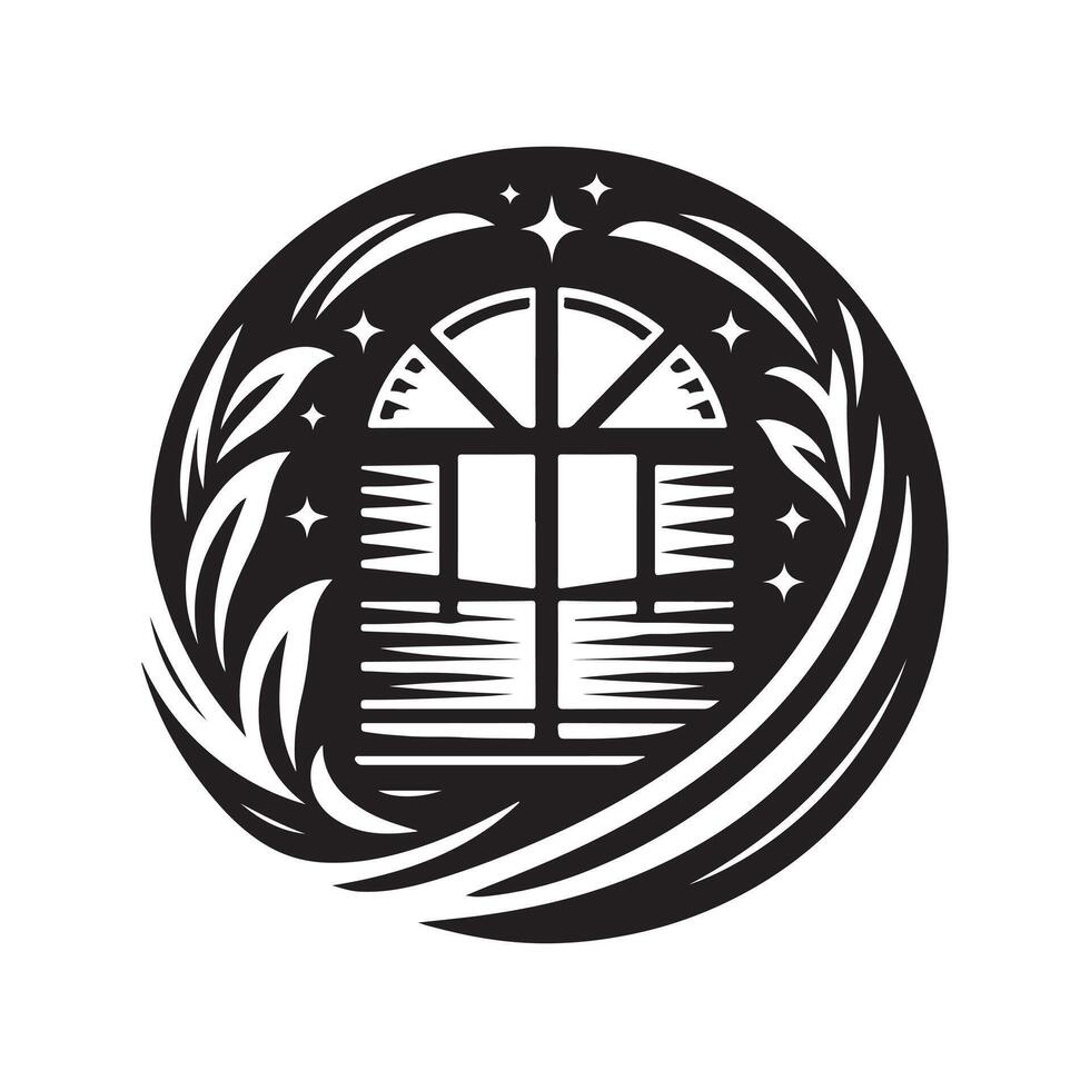 Window Door Silhouette vector