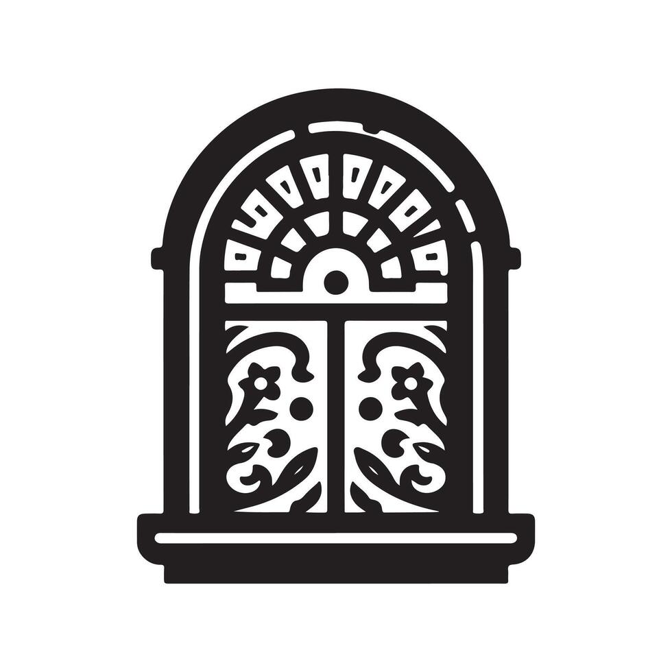 Abstract Windoor Icon vector