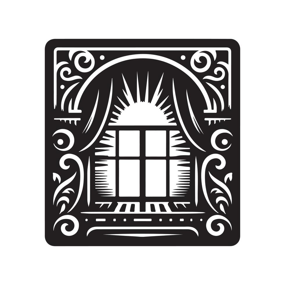 Art images Windoor Symbol vector